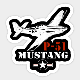 P51 Mustang Aircraft Fighter Sticker